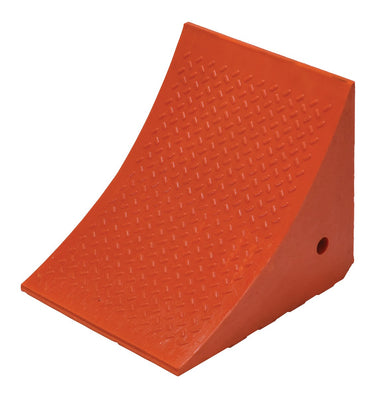 Urethane Jumbo Wheel Chock 17-1/2 In. x 14-7/8 In. x 15 In. 30 Ton Capacity Orange